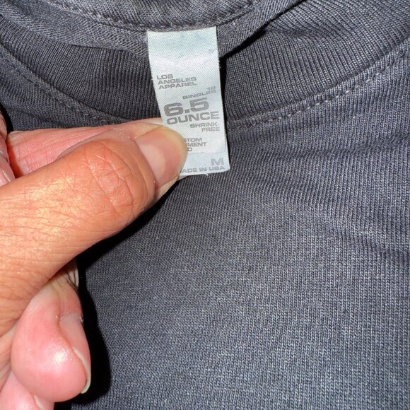 Los Angeles Apparel Graphic T-Shirt M Black Basketball Money Bag Print - Picture 3 of 4